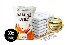 Uhlí bílinské ořech 2, pro automatické kotle, 825 kg